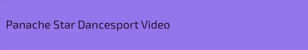 Panache Star Dancesport Video